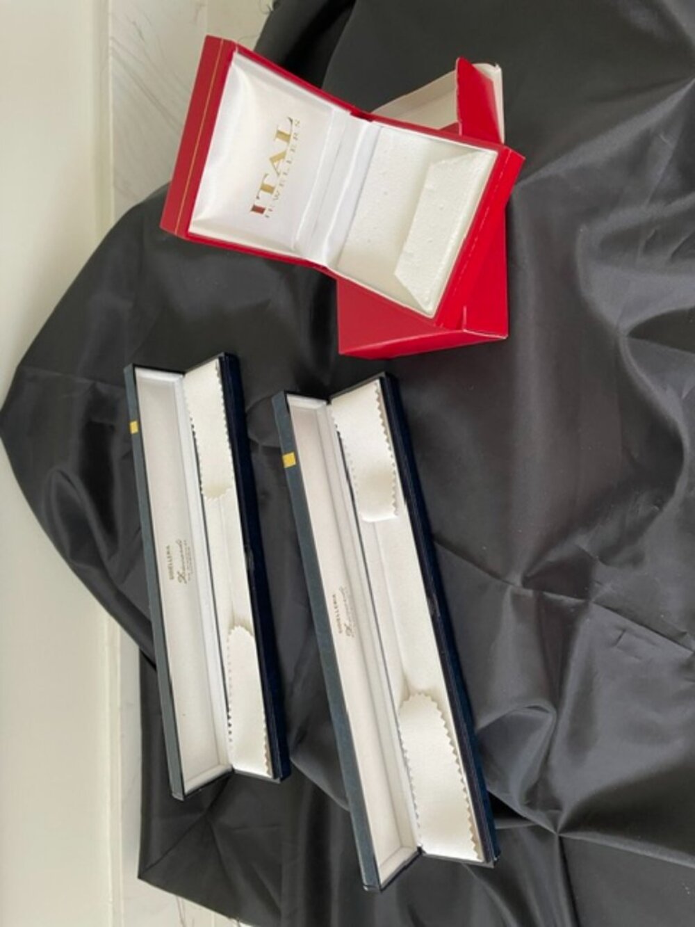 3 -VTG Italian  Luxury Hard covers Long/ Square Box  Packaging Gift Boxes